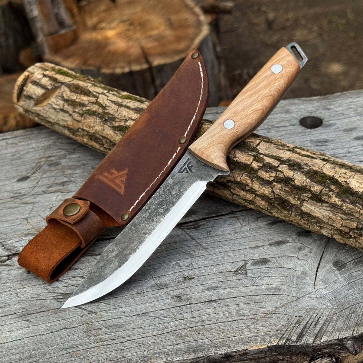 Hand-Forged Bushcraft Knife, 12 cm / 4.72 in