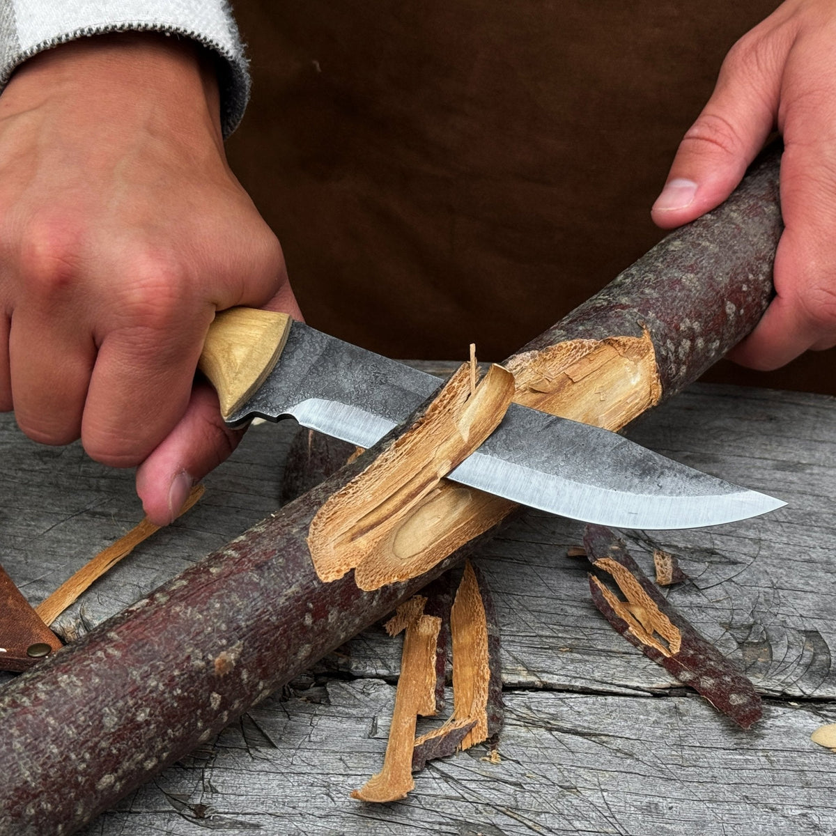 Hand-Forged Bushcraft Knife, 12 cm / 4.72 in