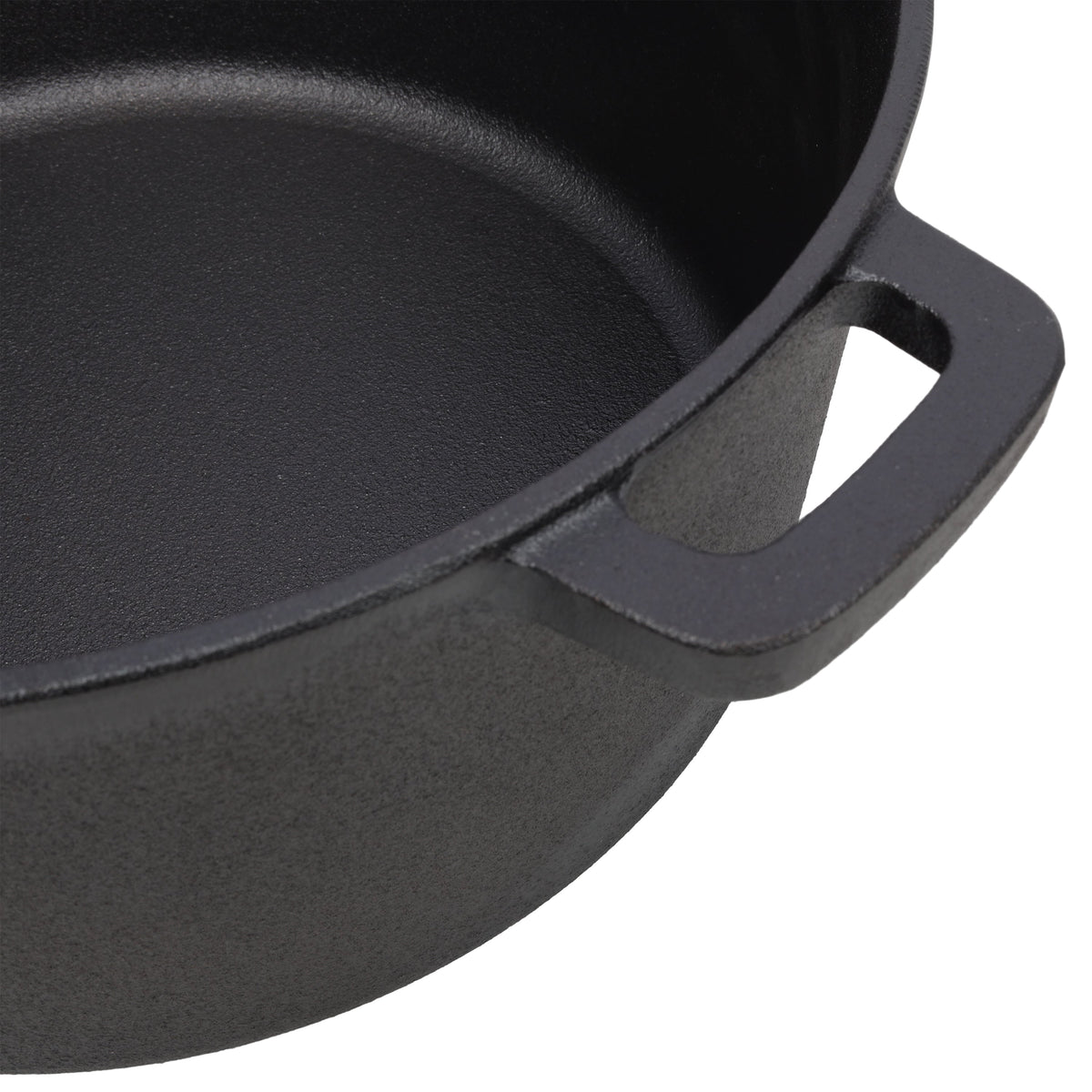 2 in 1 Pre-Seasoned Cast Iron Dutch Oven With Dual Handles, Outdoor Camping Deep Pot for Camping Fireplace Cooking BBQ Baking Campfire, 5 Quart.With 1pc Iron Pot Rack.