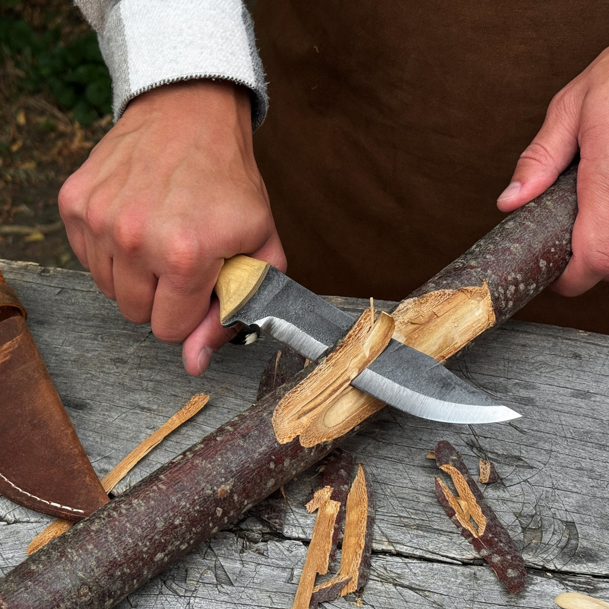 Hand-Forged Bushcraft Knife, 12 cm / 4.72 in